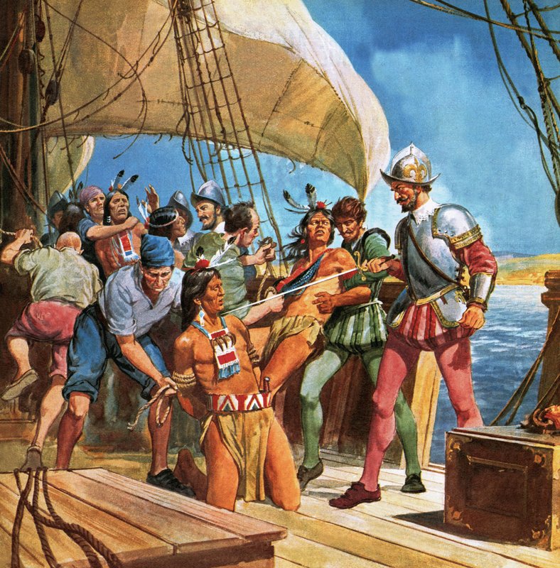 عملية Redskin. في عام 1605 ، أبحر السير فرديناندو جورجيس إلى أمريكا واختطف خمسة هنود حتى يتمكن رئيس القضاة من معرفة المزيد عن الأمريكيين الأصليين. بواسطة مدرسة اللغة الإنجليزية