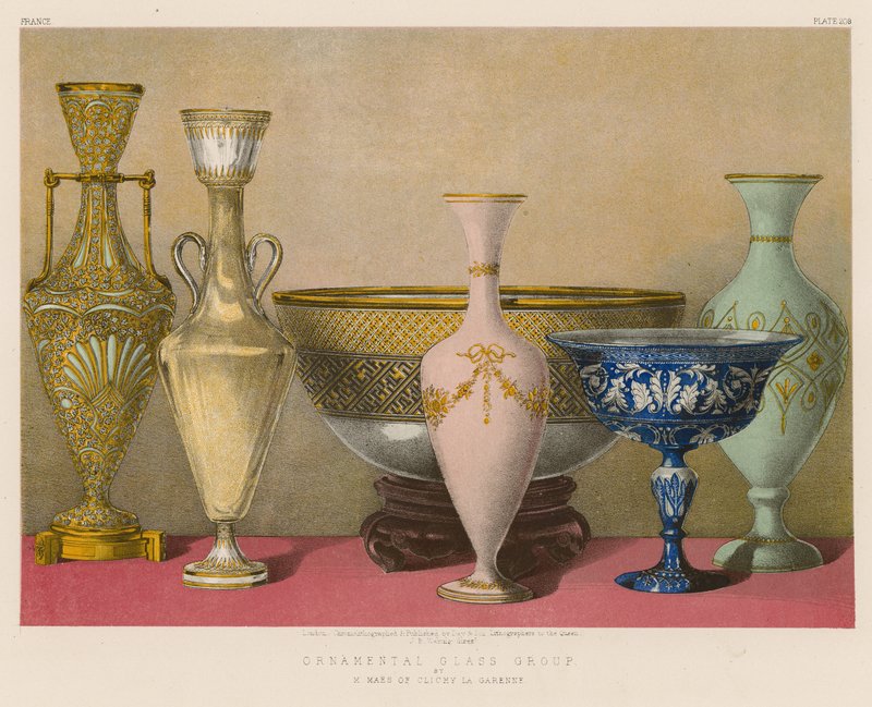 مجموعة زجاج الزينة من M Maes of Clichy la Garenne بواسطة مدرسة اللغة الإنجليزية