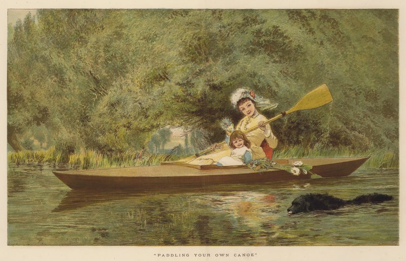 Paddling your own Canoe (chromolitho) بواسطة مدرسة اللغة الإنجليزية