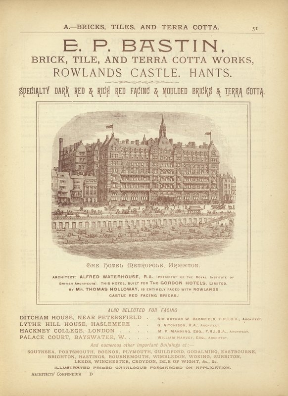 صفحة من ملخص المهندسين المعماريين والمساحين والمهندسين 1892 بواسطة مدرسة اللغة الإنجليزية