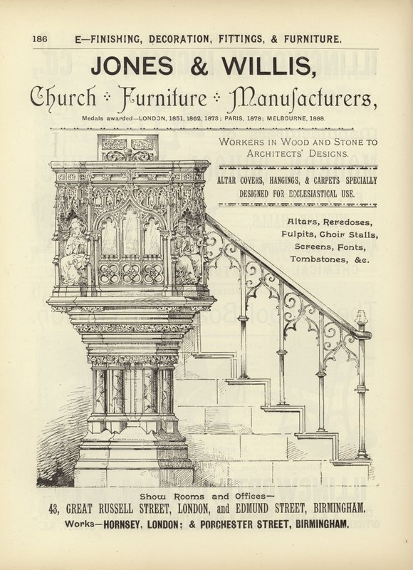 صفحة من ملخص المهندسين المعماريين والمساحين والمهندسين 1892 بواسطة مدرسة اللغة الإنجليزية