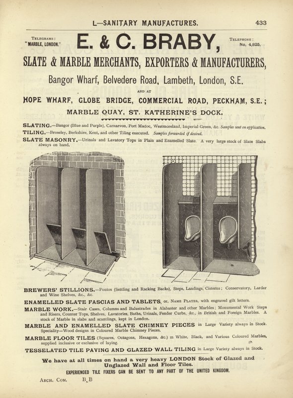 صفحة من ملخص المهندسين المعماريين والمساحين والمهندسين 1892 بواسطة مدرسة اللغة الإنجليزية