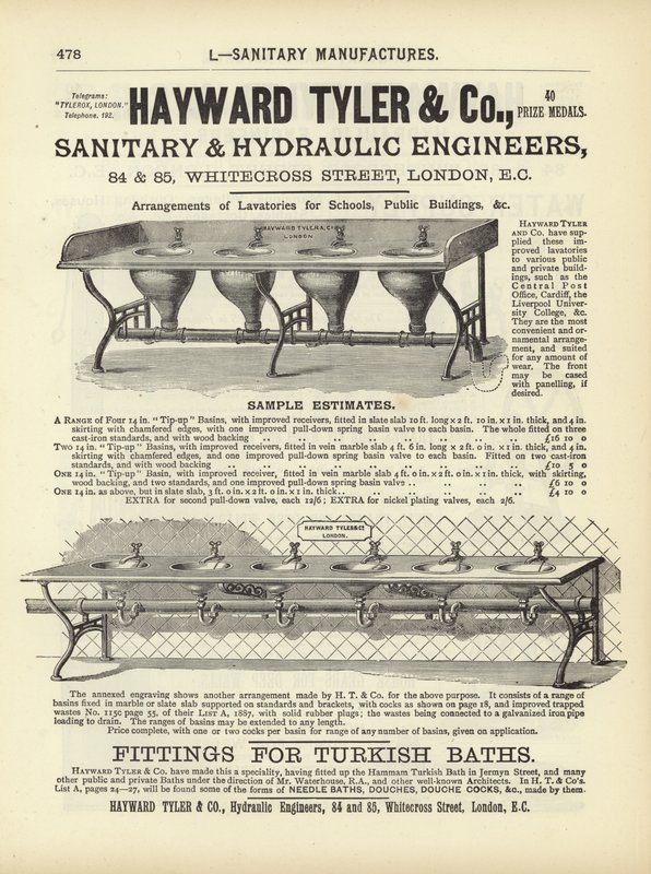 صفحة من ملخص المهندسين المعماريين والمساحين والمهندسين 1892 بواسطة مدرسة اللغة الإنجليزية