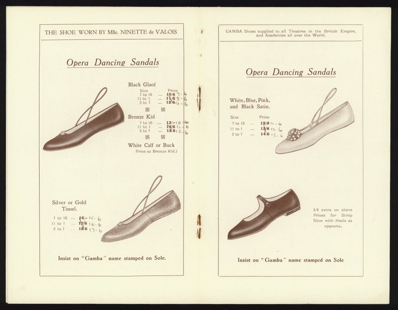 Pages from Catalogue of Gambas Famous Milan Toe Ballet Shoe (litho) بواسطة مدرسة اللغة الإنجليزية