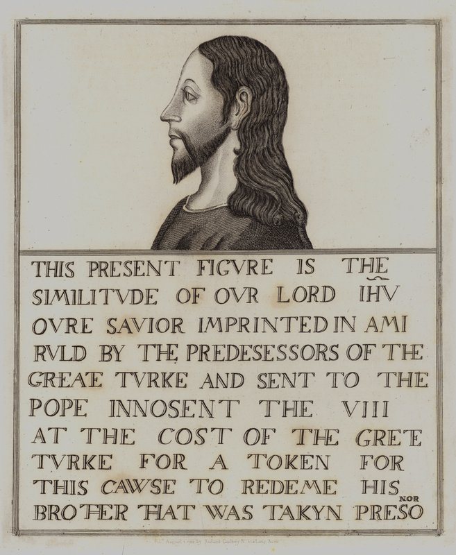 Painting of Jesus Christ on Oak (engraving) بواسطة مدرسة اللغة الإنجليزية