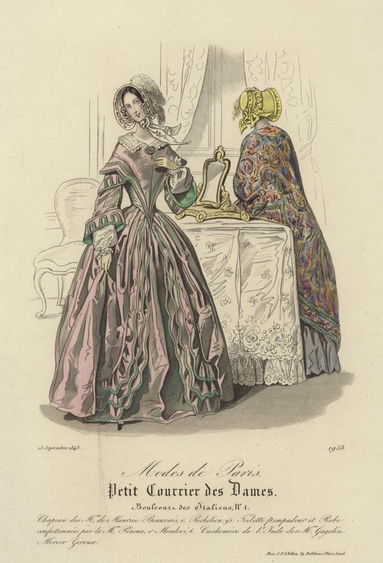 أزياء باريس ، 1843 بواسطة مدرسة اللغة الإنجليزية