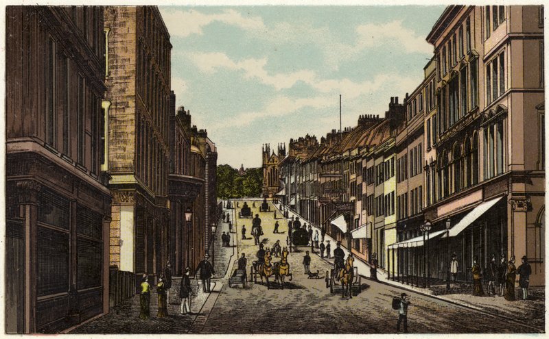 Park Street, Bristol (colour litho) بواسطة مدرسة اللغة الإنجليزية