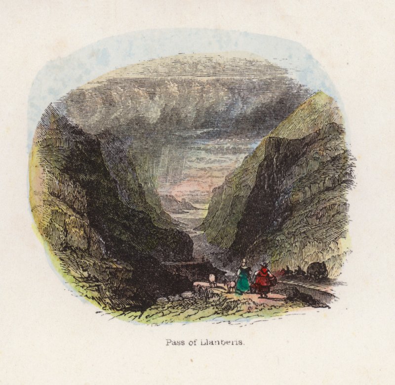 ممر Llanberis (نقش ملون) بواسطة مدرسة اللغة الإنجليزية