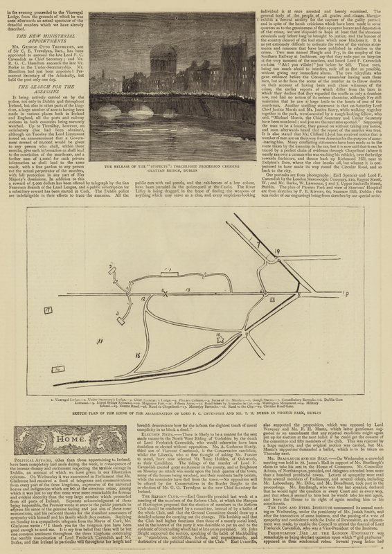 Phoenix Park Murders (engraving) بواسطة مدرسة اللغة الإنجليزية