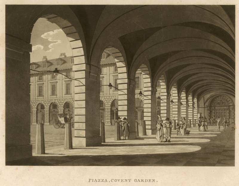 ساحة ، كوفنت جاردن ، لندن ، 1796 بواسطة مدرسة اللغة الإنجليزية