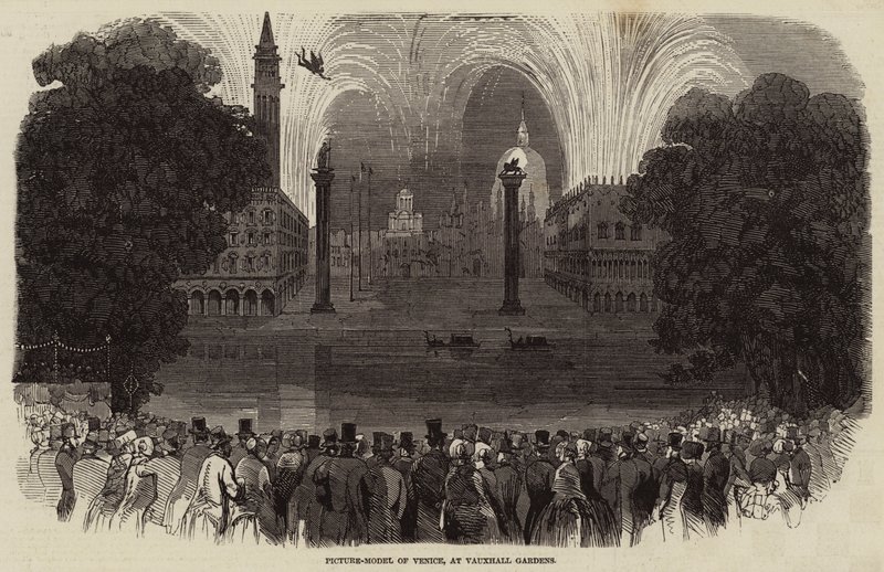 Picture-Model of Venice, at Vauxhall Gardens (engraving) بواسطة مدرسة اللغة الإنجليزية