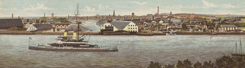 بليموث: Devonport و HMS Devastation (لون ليثو) بواسطة مدرسة اللغة الإنجليزية
