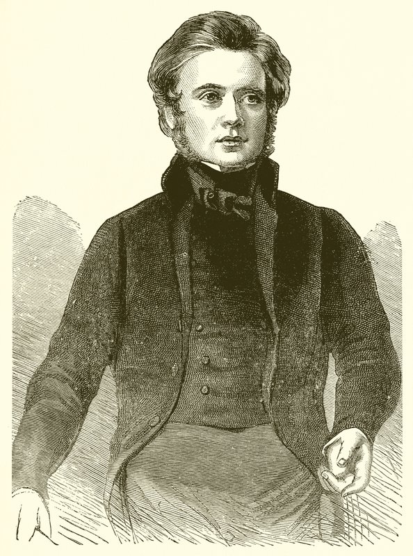 صورة جون برايت في عام 1843 بواسطة مدرسة اللغة الإنجليزية