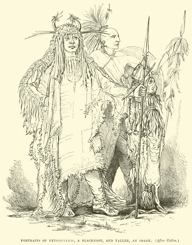صور من Petohpeekis ، Blackfoot ، و Tallee ، Osage بواسطة مدرسة اللغة الإنجليزية