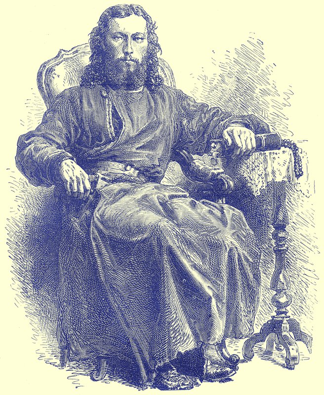 كاهن الكنيسة اليونانية ، رسم توضيحي من رحلات مصورة ، تم تحريره بواسطة HW Bates ، تم نشره عام 1880 (صورة محسنة رقميًا) بواسطة مدرسة اللغة الإنجليزية