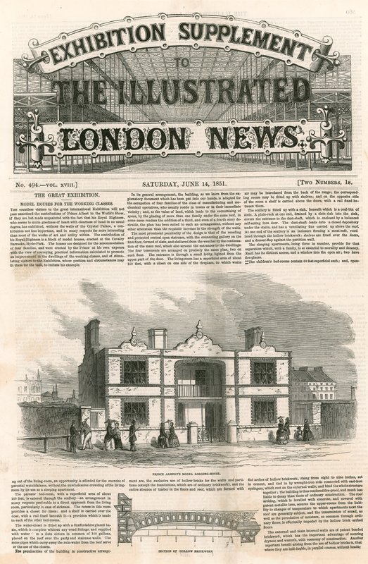 منزل الأمير ألبرتس السكني النموذجي ، المعرض الكبير ، 1851 بواسطة مدرسة اللغة الإنجليزية