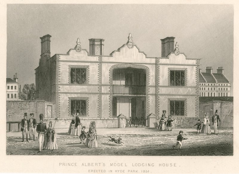 منزل الأمير ألبرتس السكني النموذجي ، المعرض الكبير ، 1851 بواسطة مدرسة اللغة الإنجليزية
