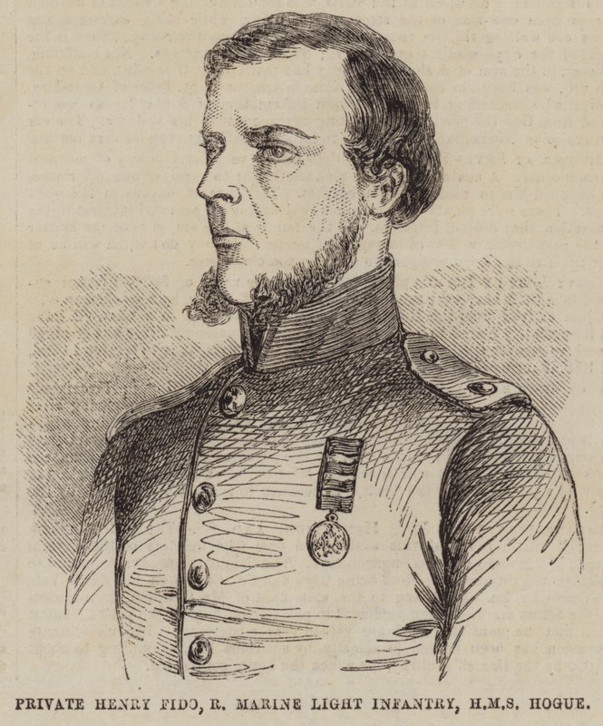 Private Henry Fido, Royal Marine Light Infantry, HMS Hogue (engraving) بواسطة مدرسة اللغة الإنجليزية