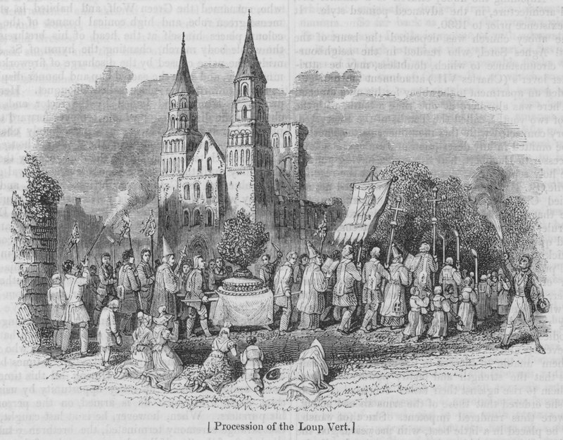 Procession of the Loup Vert (engraving) بواسطة مدرسة اللغة الإنجليزية