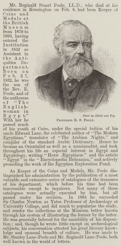 الأستاذ RS Poole (نقش) بواسطة مدرسة اللغة الإنجليزية