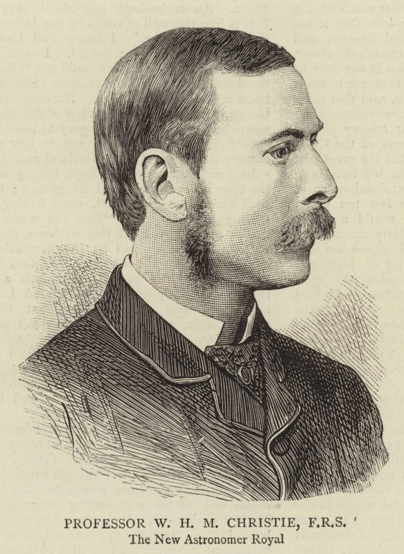Professor W H M Christie, FRS (engraving) بواسطة مدرسة اللغة الإنجليزية
