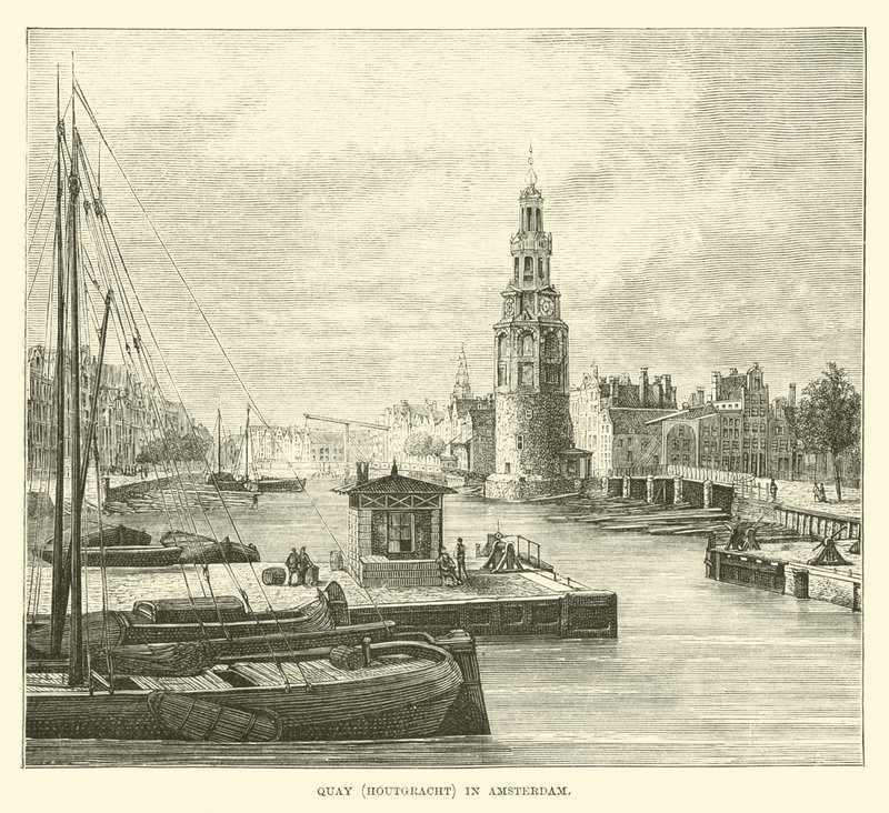 رصيف (Houtgracht) في أمستردام بواسطة مدرسة اللغة الإنجليزية