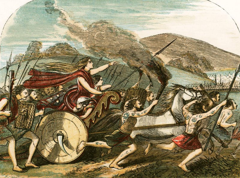 الملكة Boadicea تقود البريطانيين ضد الرومان بواسطة مدرسة اللغة الإنجليزية