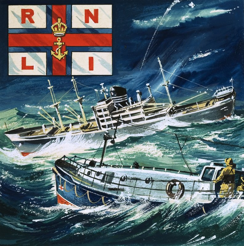 RNLI رويال البحرية البحرية قارب النجاة بواسطة مدرسة اللغة الإنجليزية