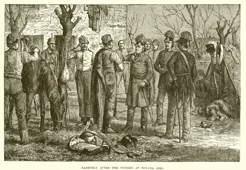 راديتسكي بعد فوز نوفارا (1849) بواسطة مدرسة اللغة الإنجليزية