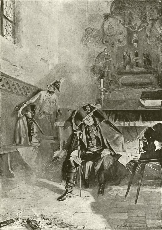 صدت في Torgau - فريدريك ينتظر الصباح (الحفر) بواسطة مدرسة اللغة الإنجليزية