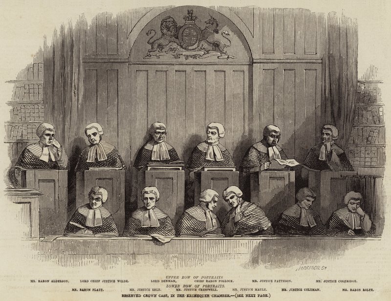 Reserved Crown Case, in the Exchequer Chamber (engraving) بواسطة مدرسة اللغة الإنجليزية