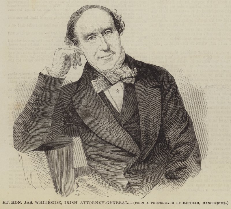 Right Honourable Jas Whiteside, Irish Attorney-General (engraving) بواسطة مدرسة اللغة الإنجليزية