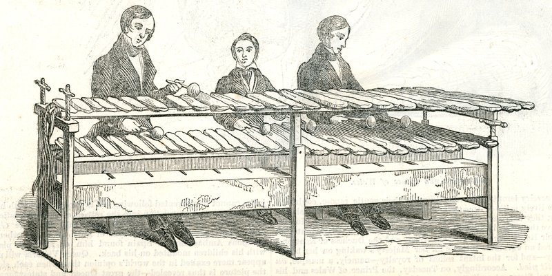 موسيقى صاخبه. تظاهر في شارع بوند عام 1842 بواسطة مدرسة اللغة الإنجليزية
