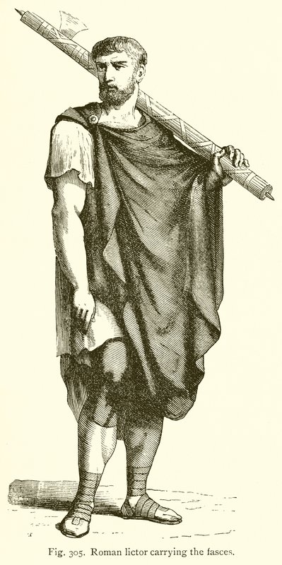 Lictor الروماني يحمل Fasces بواسطة مدرسة اللغة الإنجليزية