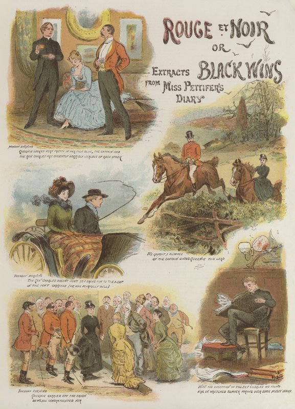 مقتطفات Rouge et Noir ، أو Black Wins ، من مذكرات Miss Pettifer's (chromolitho) بواسطة مدرسة اللغة الإنجليزية