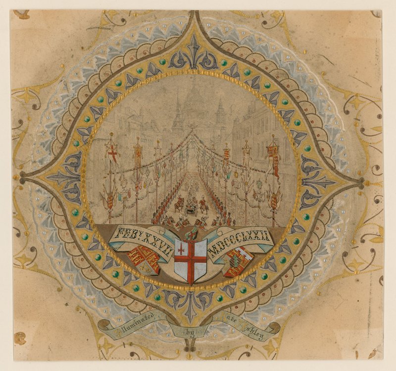 الموكب الملكي لزيارة صاحبة الجلالة لكاتدرائية سانت بولس ، لندن ، 27 فبراير 1872 بواسطة مدرسة اللغة الإنجليزية