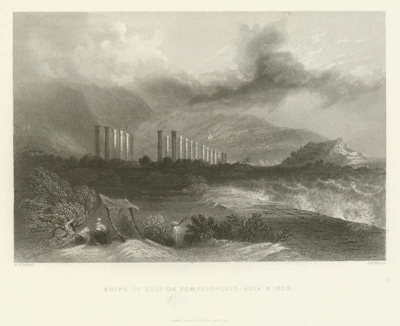 أطلال سولي ، أو بومبيوبوليس ، آسيا الصغرى ، 1837 بواسطة مدرسة اللغة الإنجليزية