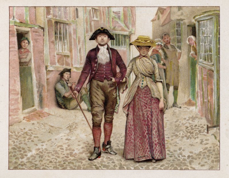 Sally in our Alley (colour litho) بواسطة مدرسة اللغة الإنجليزية
