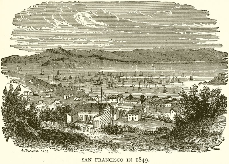 سان فرانسيسكو عام 1849 بواسطة مدرسة اللغة الإنجليزية