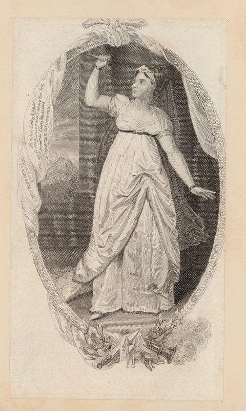 Sarah Siddons, actress, as Euphrasia (engraving) بواسطة مدرسة اللغة الإنجليزية