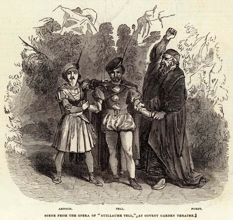 Scene from the Opera of "Guillaume Tell," at Covent Garden Theatre (engraving) بواسطة مدرسة اللغة الإنجليزية