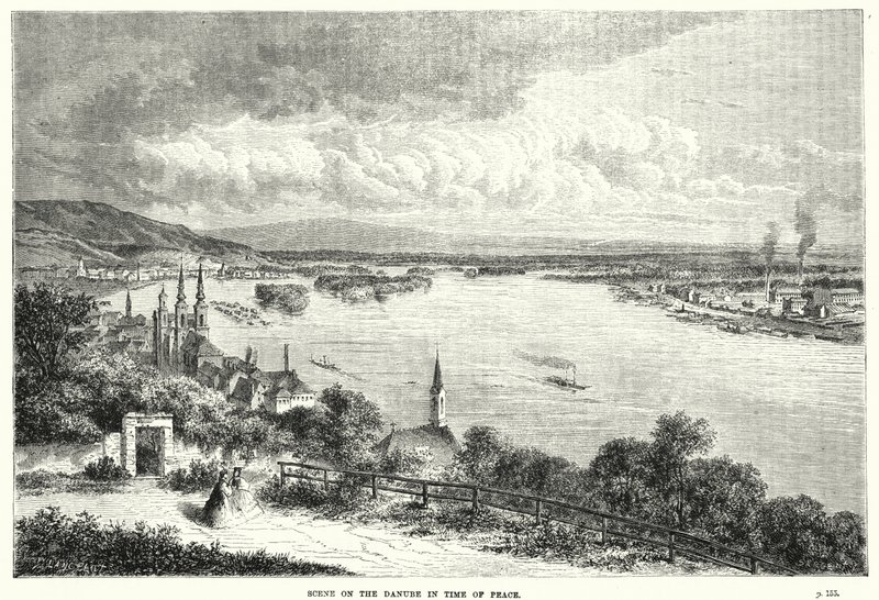 Scene on the Danube in time of peace (engraving) بواسطة مدرسة اللغة الإنجليزية