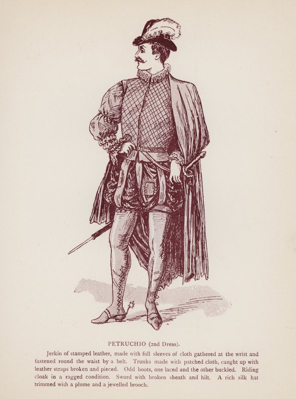 ترويض النمرة لشكسبير: Petruchio ، الثوب الثاني (litho) بواسطة مدرسة اللغة الإنجليزية