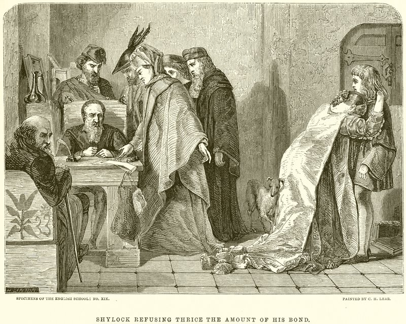 Shylock يرفض ثلاث مرات مقدار سنداته بواسطة مدرسة اللغة الإنجليزية