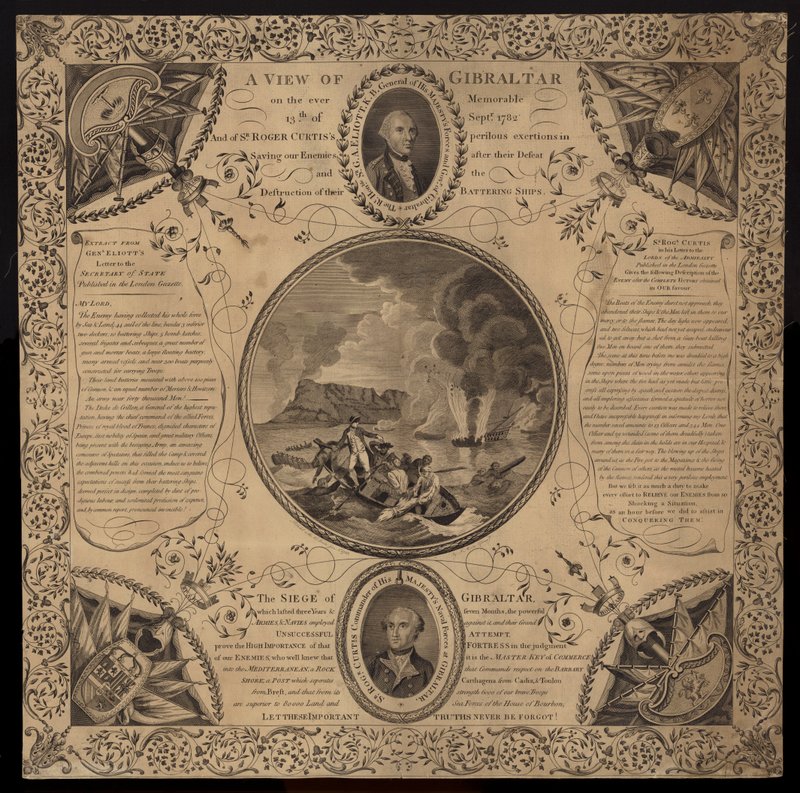 حصار جبل طارق ، 1779-1783 بواسطة مدرسة اللغة الإنجليزية