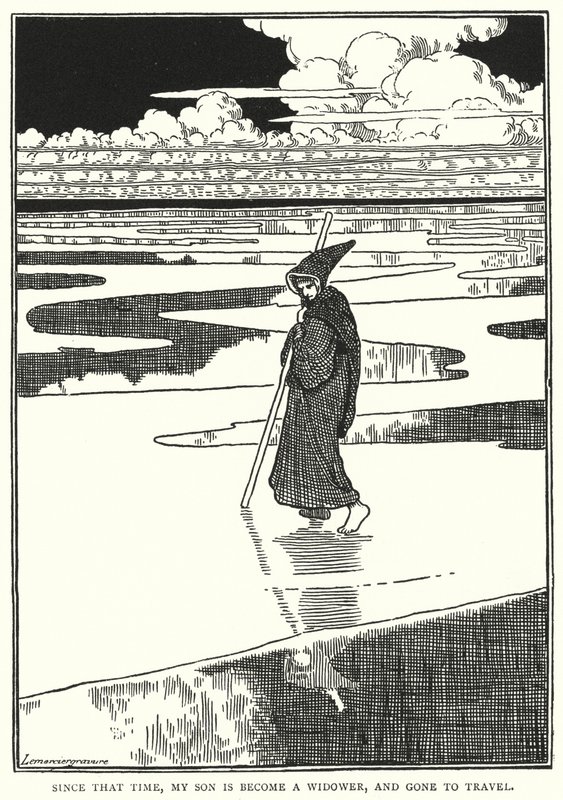 Since that time, my son is become a widower, and gone to travel (engraving) بواسطة مدرسة اللغة الإنجليزية