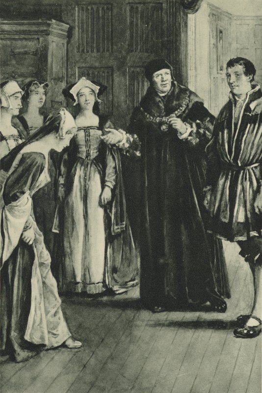 السير توماس مور يجلب Holbein Home (litho) بواسطة مدرسة اللغة الإنجليزية