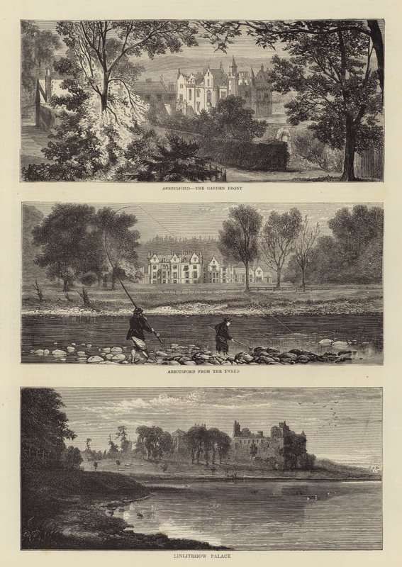 Sir Walter Scott Centenary (engraving) بواسطة مدرسة اللغة الإنجليزية