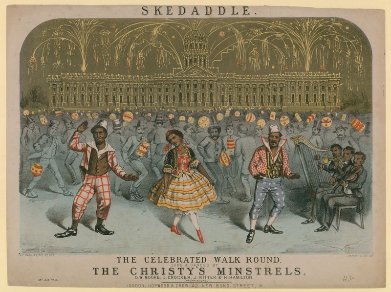 Skedaddle ، جولة المشي الشهيرة ، تغنى ورقص من قبل Christys Minstrels بواسطة مدرسة اللغة الإنجليزية