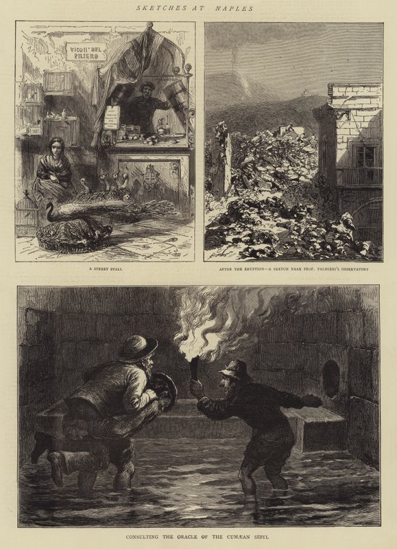 Sketches at Naples (engraving) بواسطة مدرسة اللغة الإنجليزية